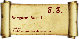 Bergman Bazil névjegykártya